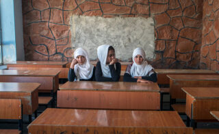 Afghan,girls,at,school,in,herat.,afghanistan.2019