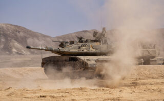 Israeli Tank In The Desert