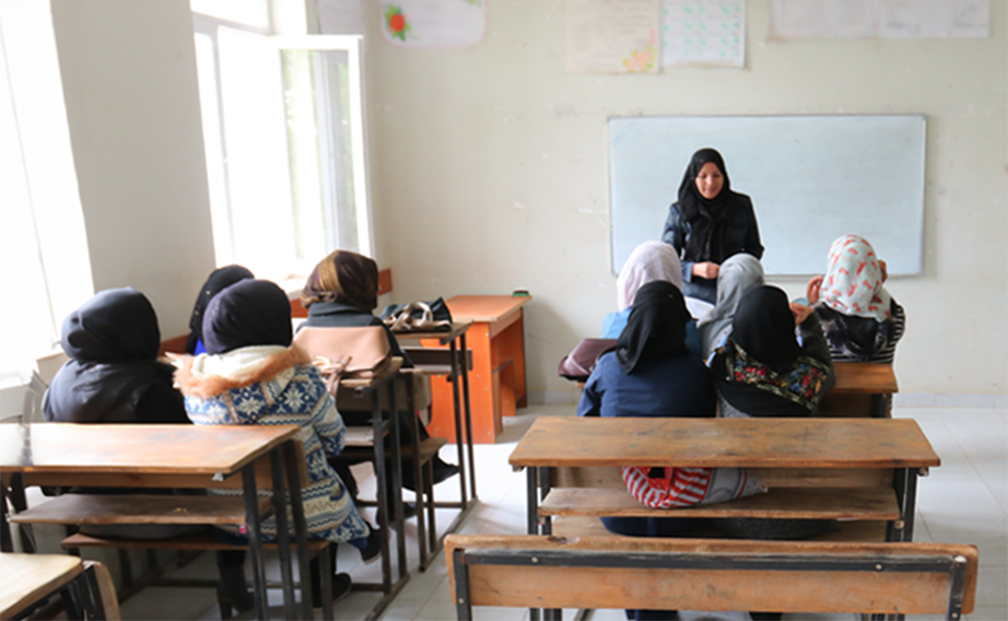 Classroom of students in Arab country